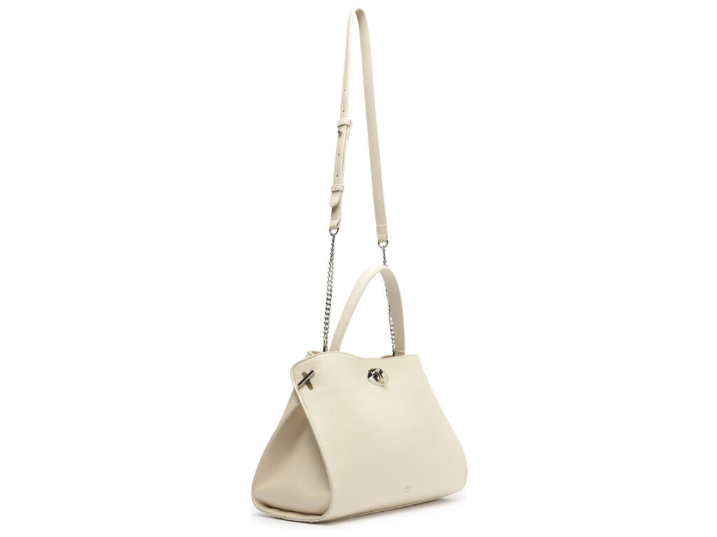 Encontraproduto.com.br - Bolsa Arezzo Tote Off-White Grande Fecho Metálico