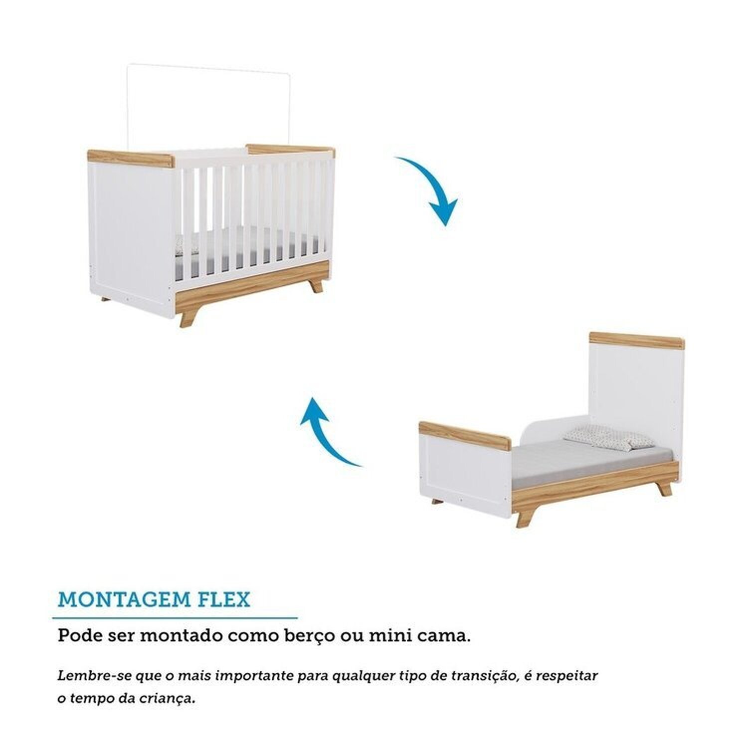 Encontraproduto.com.br - Quarto de Bebê com Berço e Guarda-roupa com Janelas 100% Mdf Retrô Kakau Espresso Móveis Branco Brilho/Amêndoa