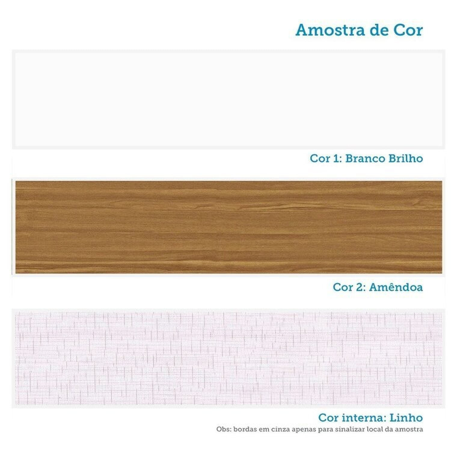 Encontraproduto.com.br - Quarto de Bebê com Berço e Guarda-roupa com Janelas 100% Mdf Retrô Kakau Espresso Móveis Branco Brilho/Amêndoa