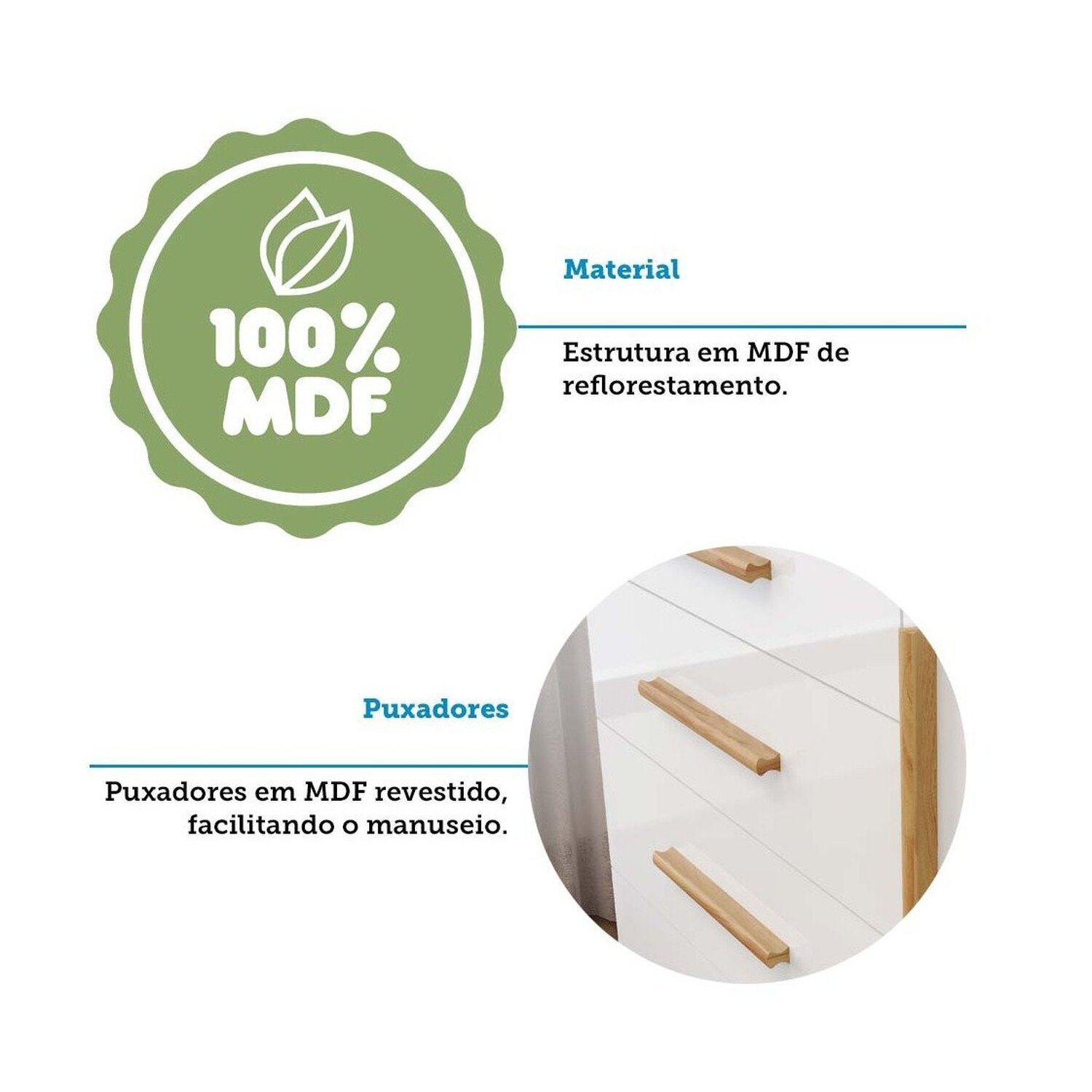 Encontraproduto.com.br - Quarto de Bebê Berço com Capitonê e Cômoda 100% Mdf Retrô Kakau Espresso Móveis Branco Brilho/Amêndoa/Branco