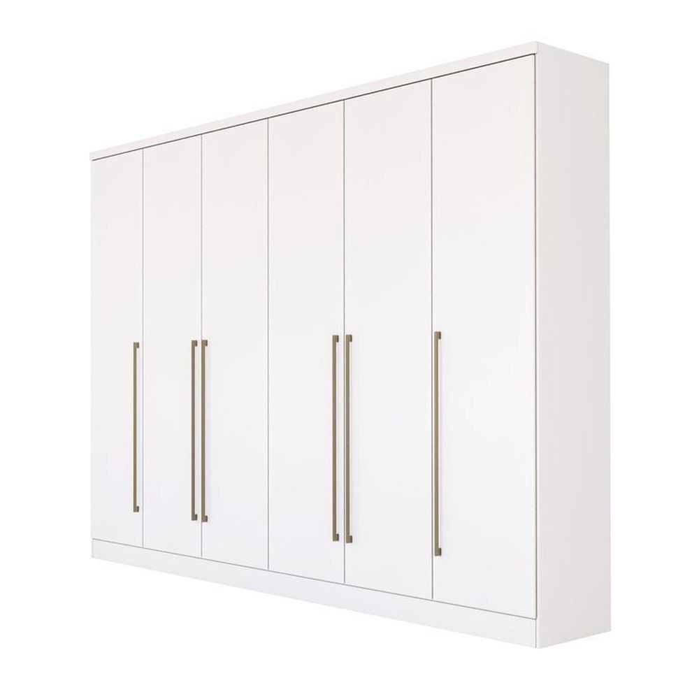 Encontraproduto.com.br - Guarda-roupa 6 Portas Portugal E Cômoda 4 Gavetas Lua Espresso Móveis Neve