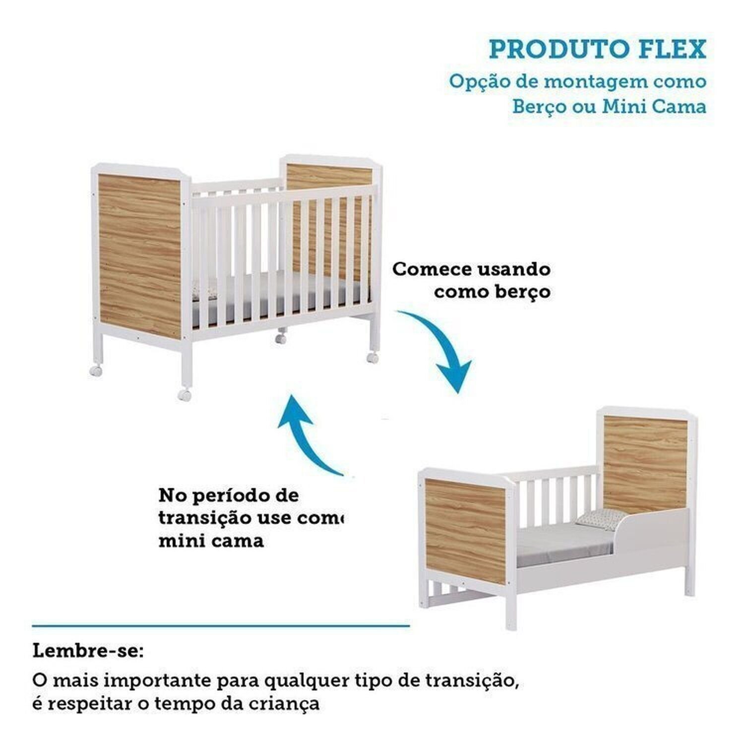 Encontraproduto.com.br - Quarto de Bebê com Guarda-roupa Cômoda Janelados e Berço 100% MDF Mateo Provençal Espresso Móveis Branco Brilho/Amêndoa