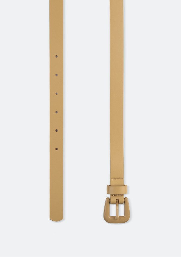 Encontraproduto.com.br - Cinto Feminino Fino Com Fivela De Metal - Bege