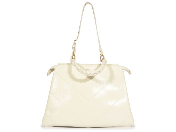 Bolsa Schutz Tote Off-White Grande Alça Trançada Detalhes Dourados