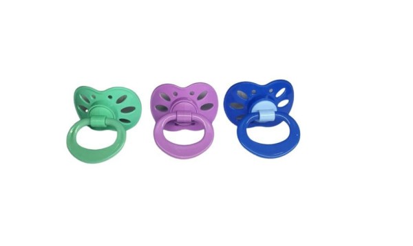 Encontraproduto.com.br - Kit Com 10 Chupetas Bico Redondo Silicone Borboleta 3 Cores