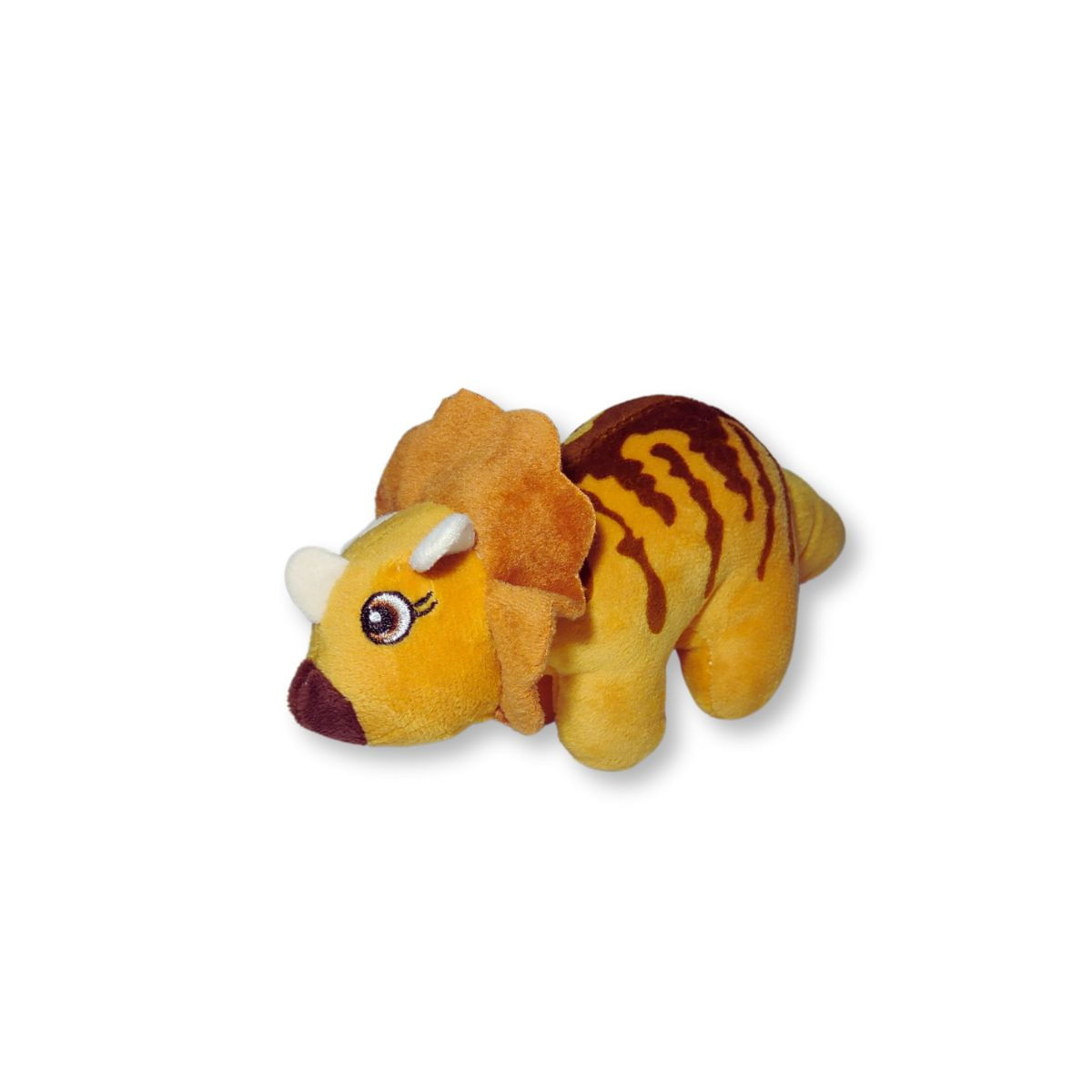 Chaveiro de Pelúcia Dinossauro Tricerátops 20cm Fofy Toys Macio e Ideal para Presentear