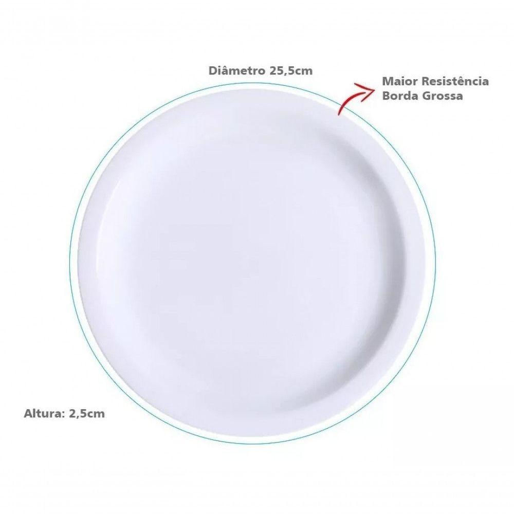 Encontraproduto.com.br - Kit 6 Pratos De Mesa Porcelana Iguaçu Almoço Jantar Germer