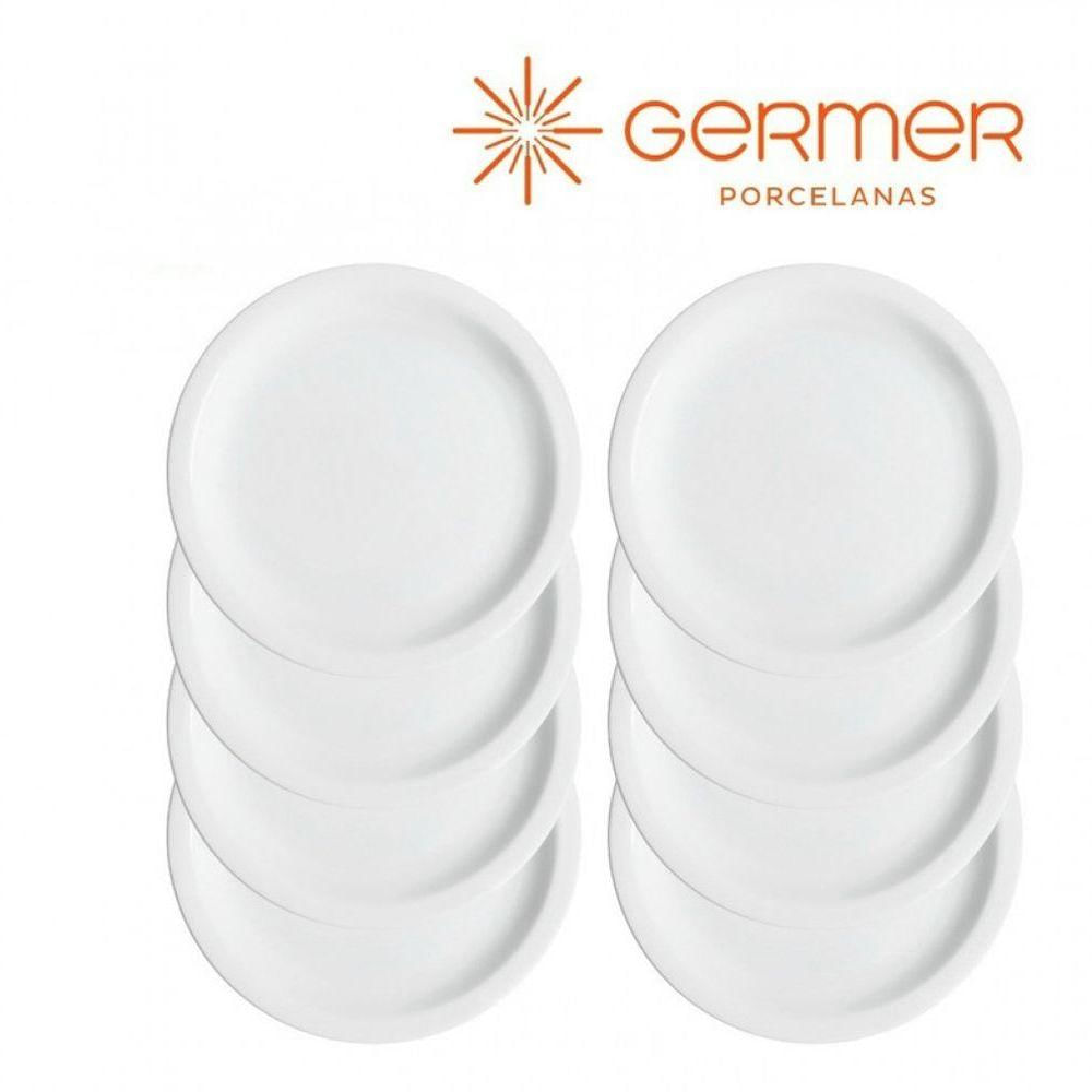 Encontraproduto.com.br - Kit 6 Pratos De Mesa Porcelana Iguaçu Almoço Jantar Germer