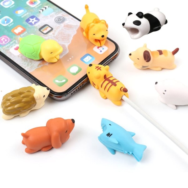 Encontraproduto.com.br - Protetor Cabo Usb Cable Bite Bichinhos Fofinhos