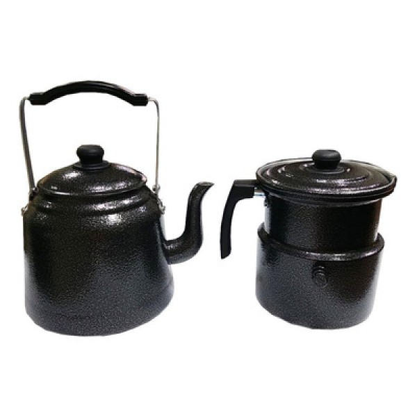 Kit Chaleira 3l E Leiteira Com Apito 1.6l Craqueada Extang