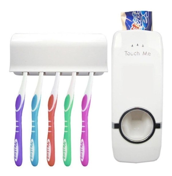 Encontraproduto.com.br - Suporte Para Escova Dispenser De Pasta De Dente Automático