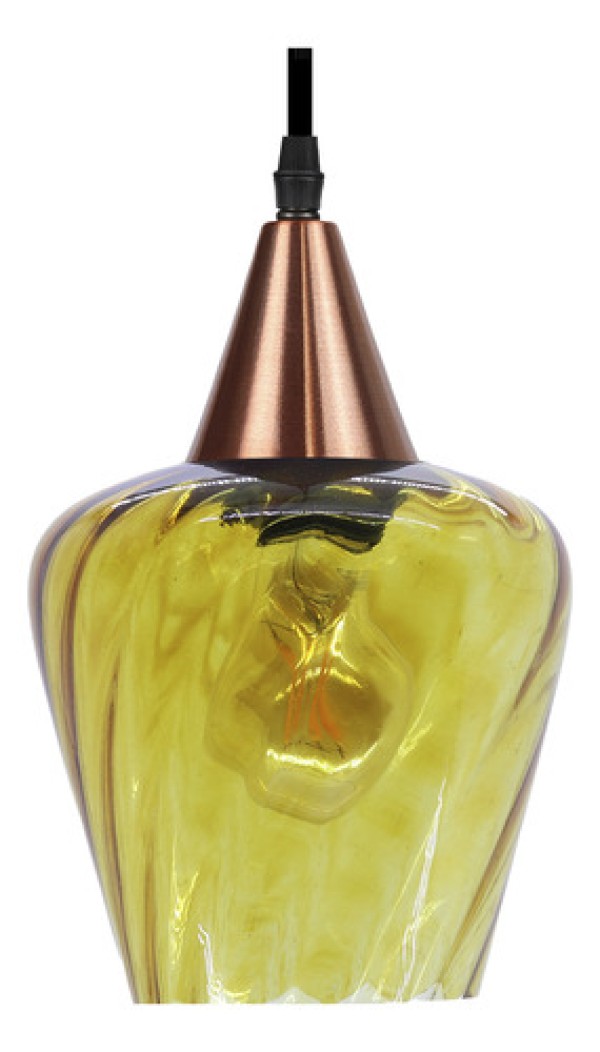 Encontraproduto.com.br - Lustre Pendente Taschibra Monalisa Conhaque E27 Bivolt Prata