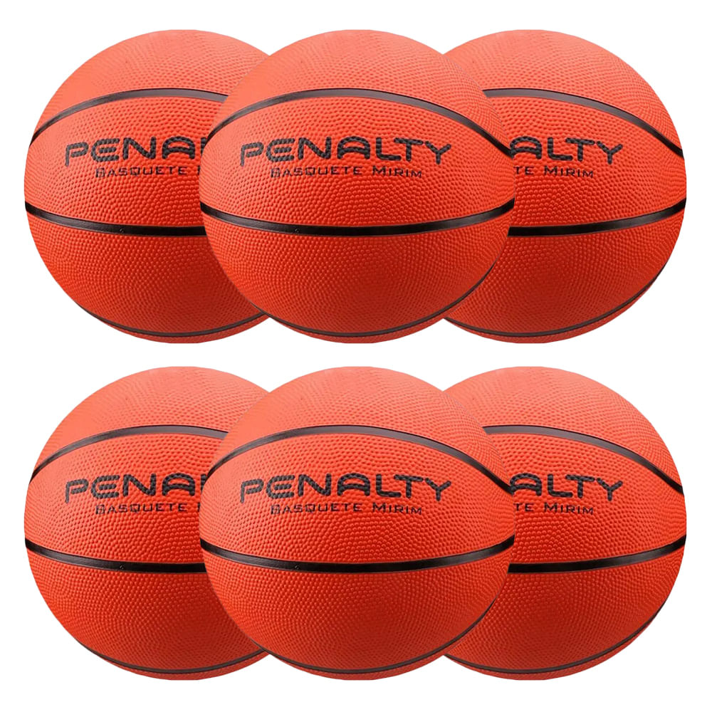 Kit 6 Bolas De Basquete Penalty Playoff Mirim