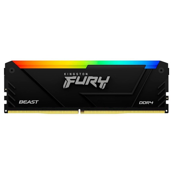 Encontraproduto.com.br - Memória Ram Kingston Fury Beast Ddr4 8gb 3200mhz Rgb - Preto (kf432c16bb2a/8)