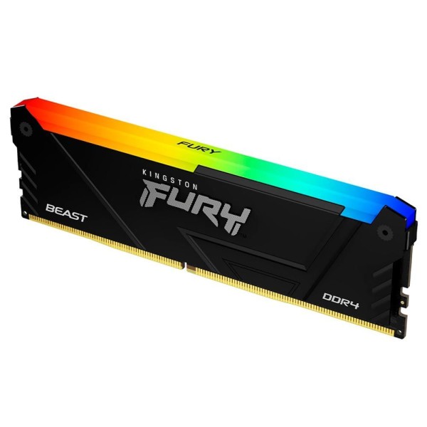 Encontraproduto.com.br - Memória Ram Kingston Fury Beast Ddr4 8gb 3200mhz Rgb - Preto (kf432c16bb2a/8)