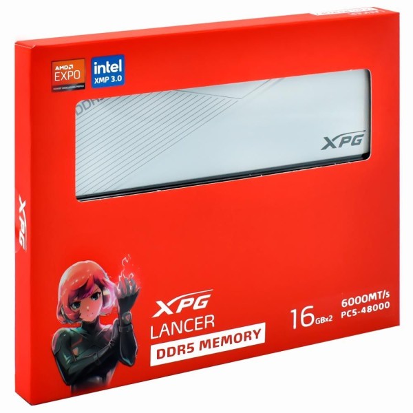 Encontraproduto.com.br - Memória Ram Adata Xpg Lancer Ddr5 32gb (2x16gb) 6000mhz - Branco (ax5u6000c4016g-dclawh)