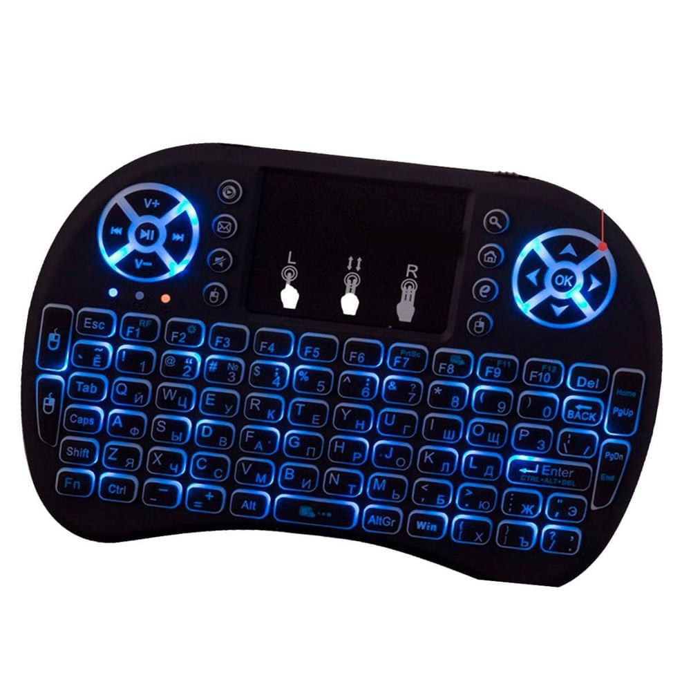 Encontraproduto.com.br - Mini Teclado Controle Remoto E Mouse Ideal Console E