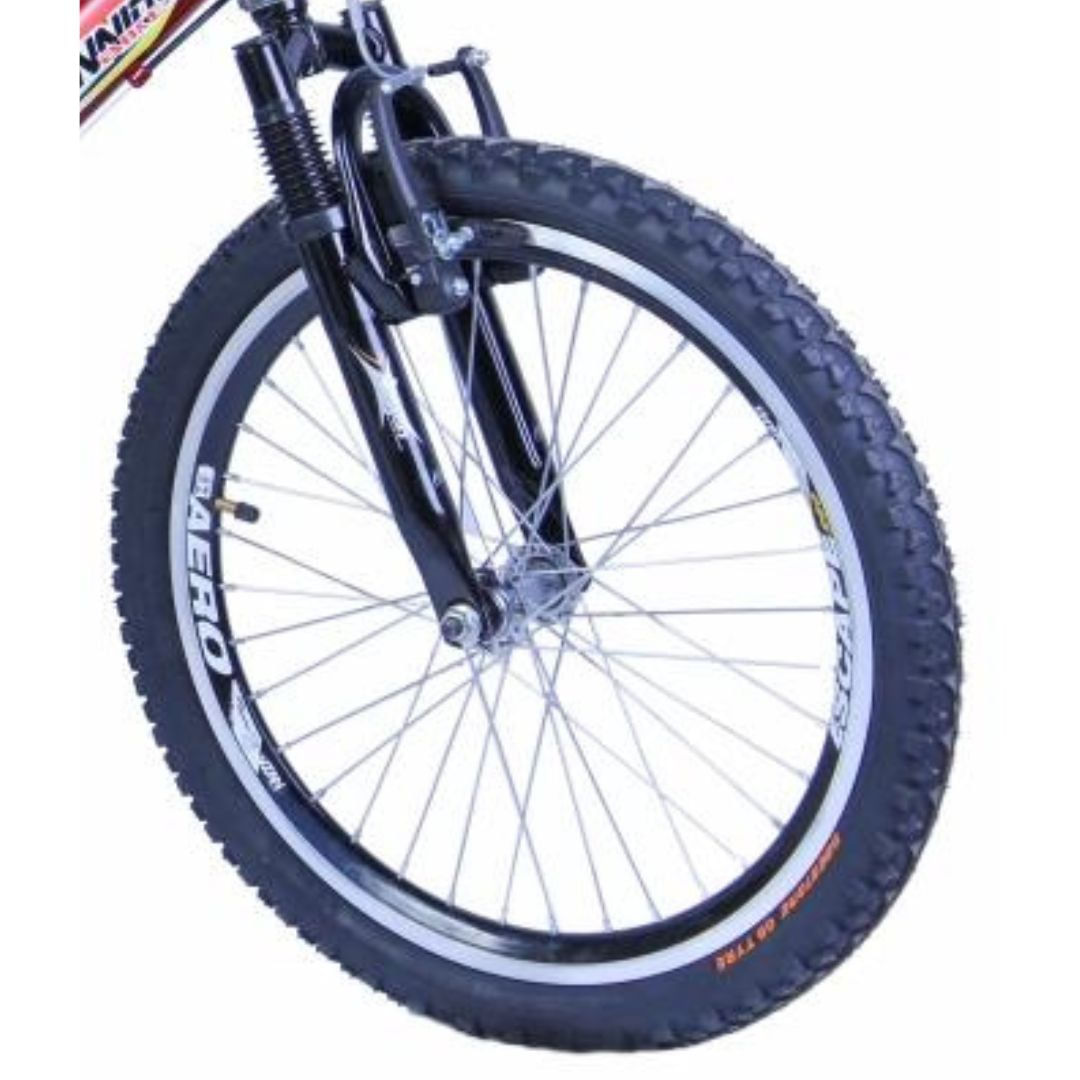 Encontraproduto.com.br - Bicicleta Aro 20 Max 220 Suspensão 18V Cor Vermelho e Preto