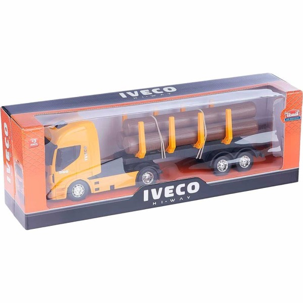 Encontraproduto.com.br - Caminhão Roda Livre - Iveco Hi-way Tora - Amarelo - Usual Brinquedos