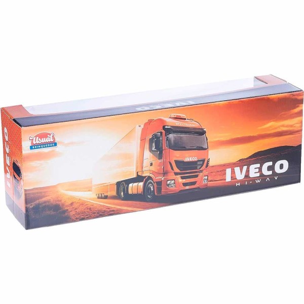 Encontraproduto.com.br - Caminhão Roda Livre - Iveco Hi-way Tora - Amarelo - Usual Brinquedos