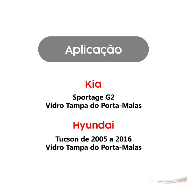 Encontraproduto.com.br - Par Amortecedores Vidro Tpa Porta-Mala Sportage G2 Tucson G1