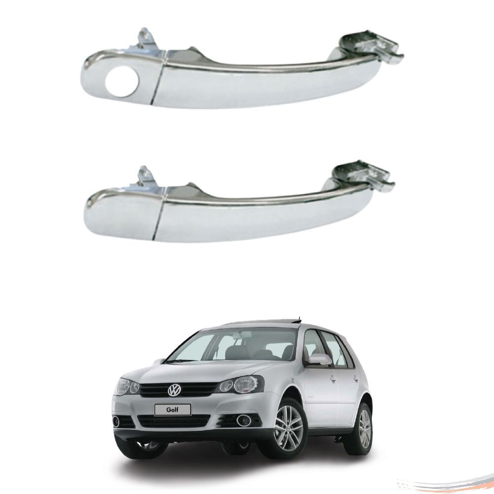 Encontraproduto.com.br - Par Maçanetas Diant Cromado C/ Furo Golf Bora Jetta 99 A 13 Un/2