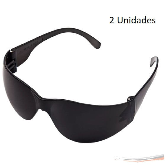 Encontraproduto.com.br - Kit 2 Óculos Segurança Epi Croma Fumê Proteção Trabalho - Un / 2