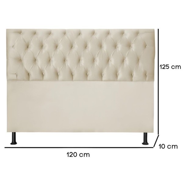 Encontraproduto.com.br - Cabeceira Estofada Cama Box Solteiro 120 Cm Jade Suede Bege