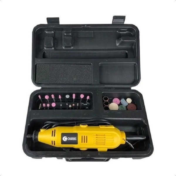 Encontraproduto.com.br - Micro Retífica Com Maleta Tipo Dremel 40pçs - Charbs 220v