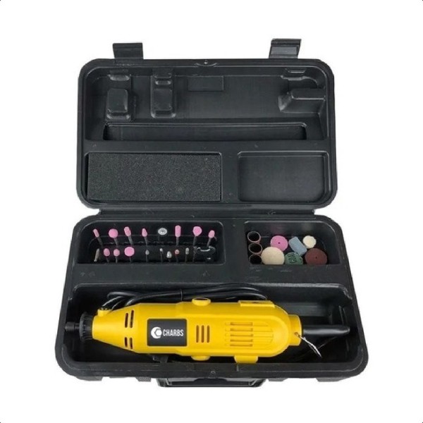 Encontraproduto.com.br - Micro Retífica Com Maleta Tipo Dremel 40pçs - Charbs 220v