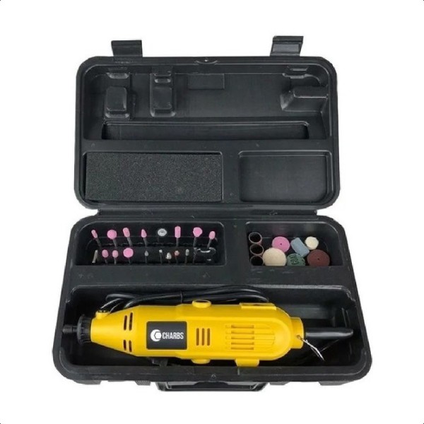 Encontraproduto.com.br - Micro Retífica Com Maleta Tipo Dremel 40pçs - Charbs 220v