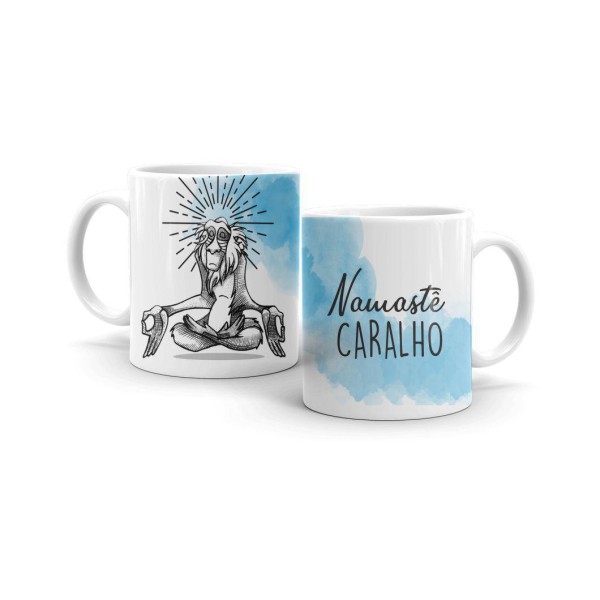 Encontraproduto.com.br - Caneca Yoga Meditação Xicara Namaste 320Ml
