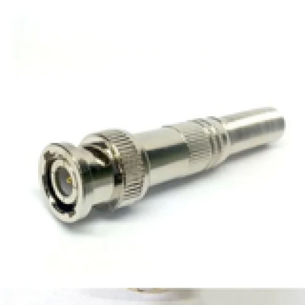 Encontraproduto.com.br - 10 Conector Bnc Macho Com Mola Para Câmeras