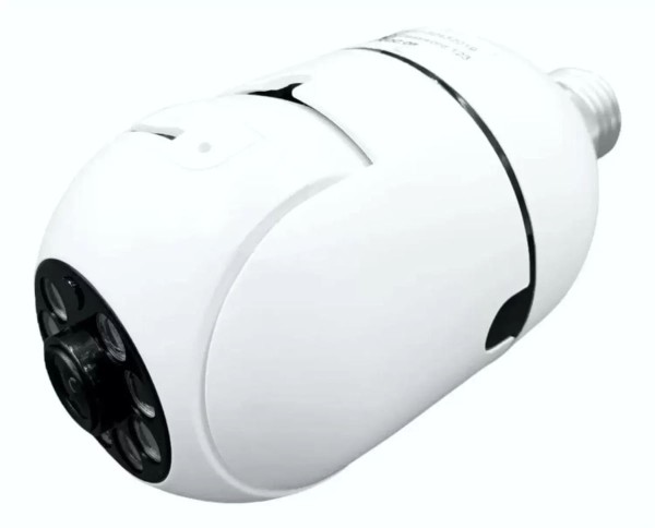 Encontraproduto.com.br - Câmera lampada inteligente Wireless infra IP Full HD 2.0 megapixels Onvif, Holofote, Auto Tracking