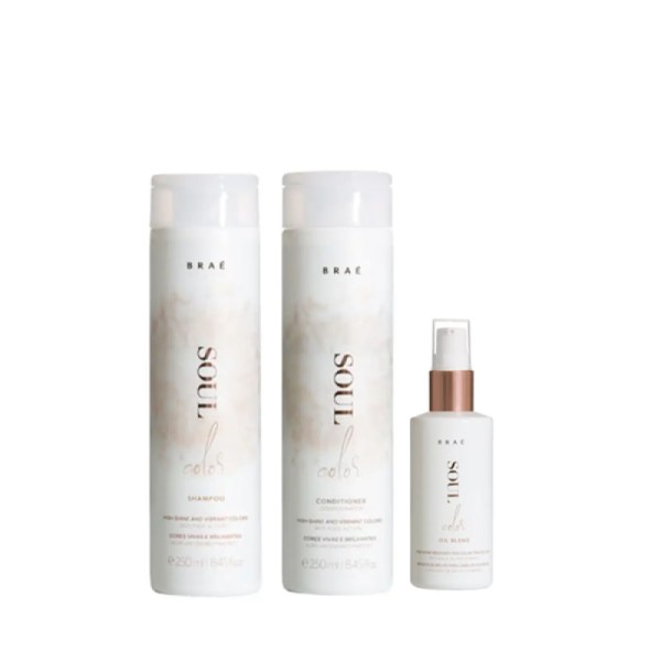 BRAÉ Soul Color - Shampoo+Condicionador 250ml+Oil Blend 60ml