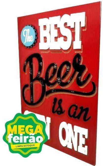 Quadro Decorativo Dmadero Best Beer 38x26cm