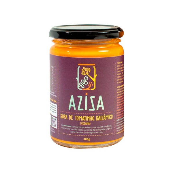 Sopa de Tomatinho Balsâmico Vegana 300g Aziza