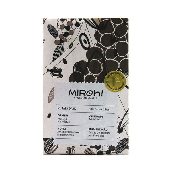 Chocolate Nicarágua Kubaly 68% Dark Miroh 50g