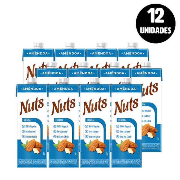 Encontraproduto.com.br - Leite Vegetal De Amendoa Original Nuts 1L - Caixa 12 Unidades