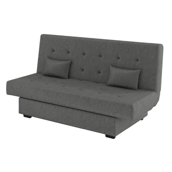 Encontraproduto.com.br - Sofá Cama 3 Lugares Matrix Laila Suede Cinza Cinza
