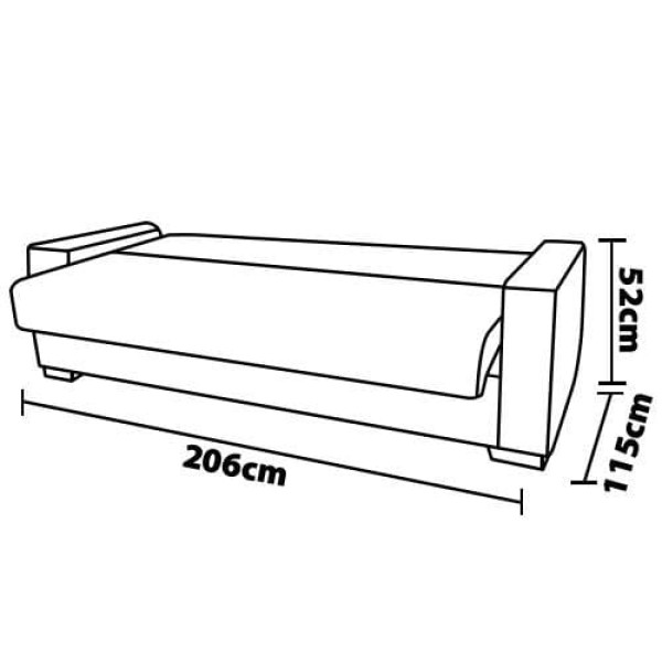 Encontraproduto.com.br - Sofá-cama 3 Lugares Matrix Grazi Com Revestimento Em Tecido Veludo Cappuccino