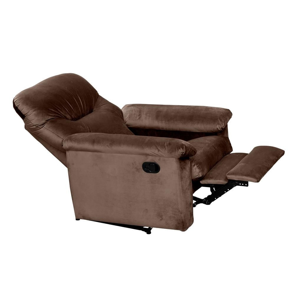 Encontraproduto.com.br - Poltrona Matrix Thor com Encosto Reclinável em Tecido Veludo