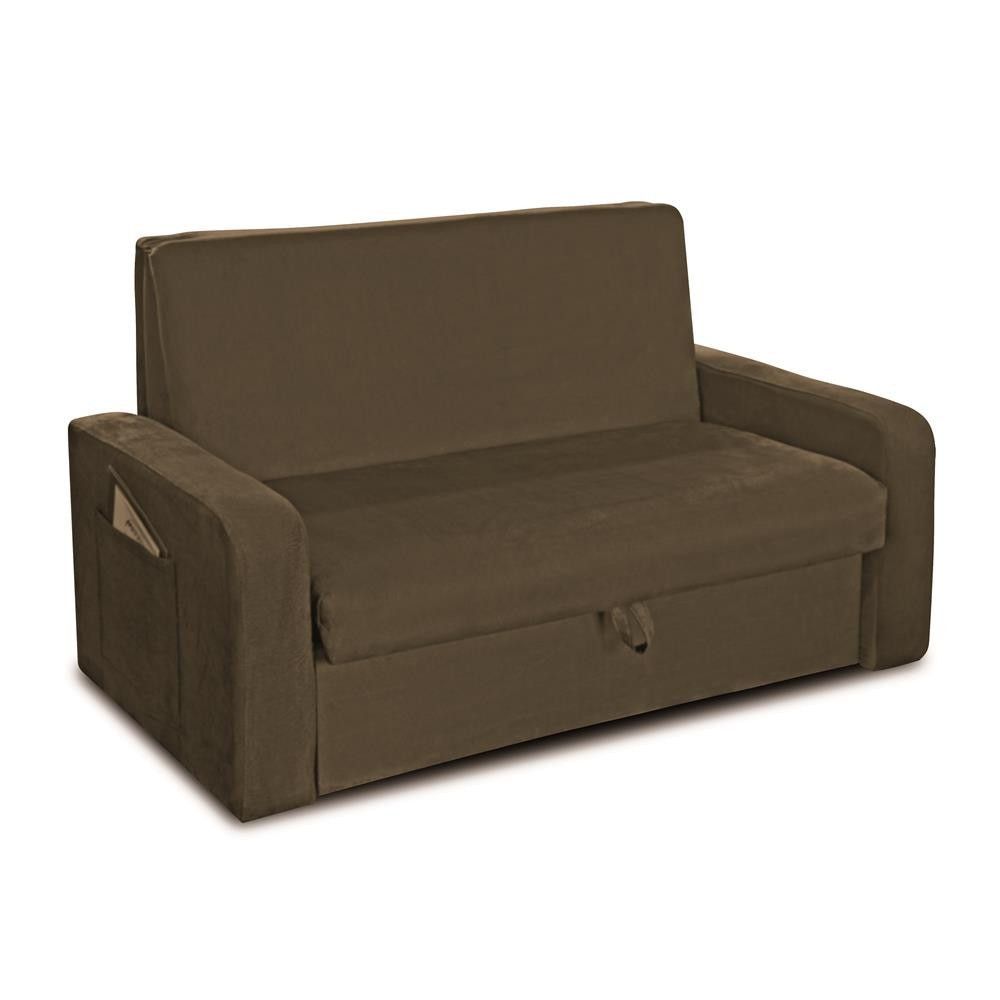 Sofá Cama Motta Com Baú Matrix Castor