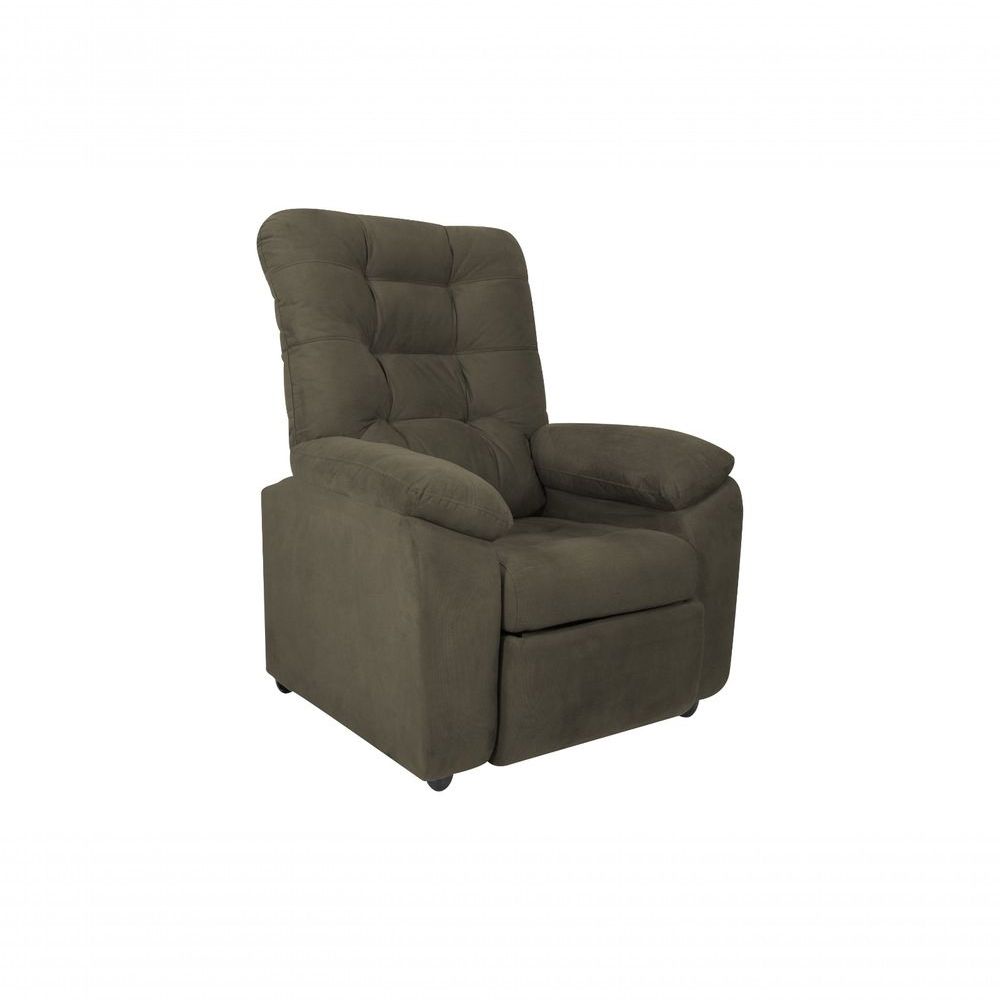 Encontraproduto.com.br - Poltrona Reclinável Onix 1 Lugar Veludo Light Capuccino Matrix