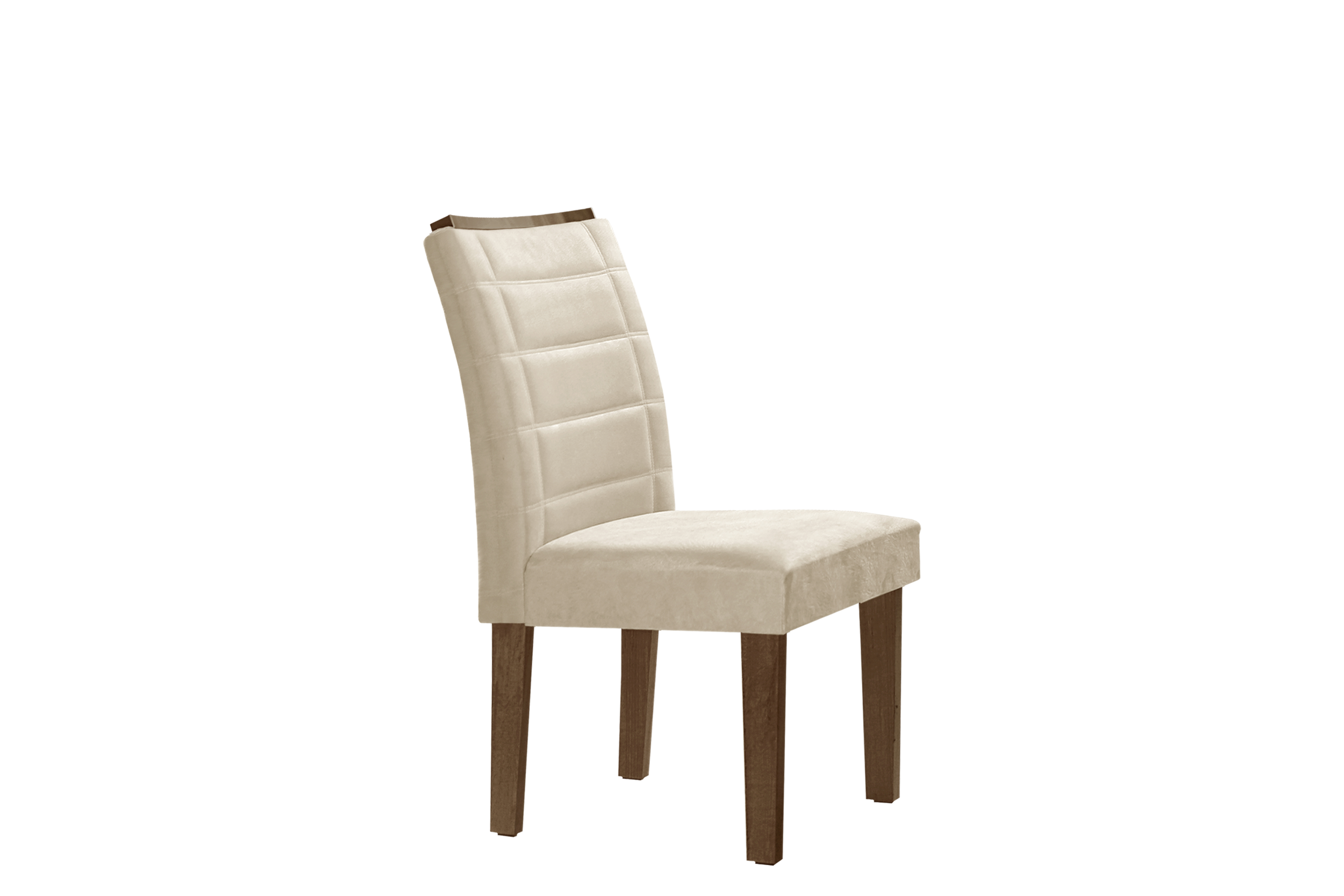 Encontraproduto.com.br - Conjunto Mesa Classic 160x80 com Tampo em Vidro Dakota com 6 Cadeiras Florença Cel Móveis - Chocolate e Bege