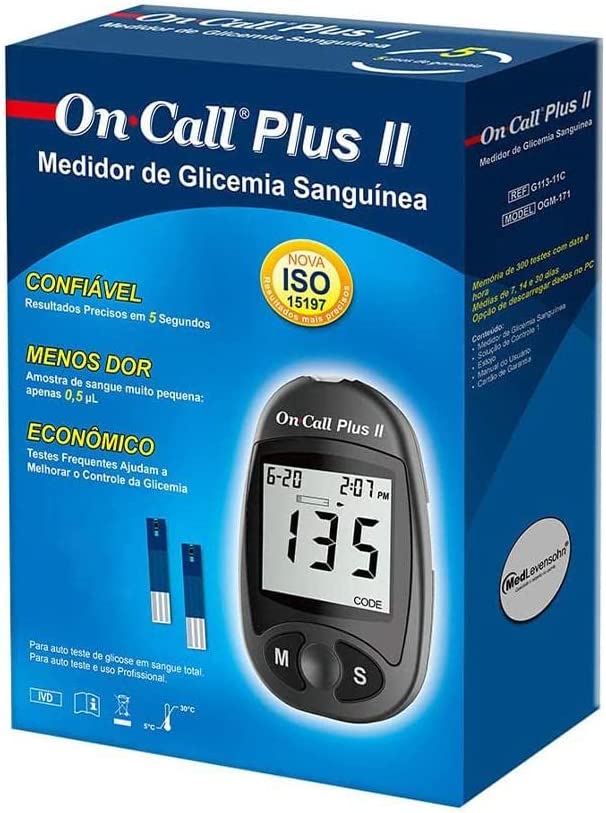 Encontraproduto.com.br - On Call Plus II Monitor de Glicemia Medlevensohn
