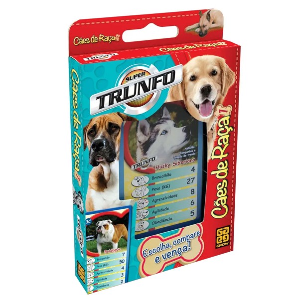Encontraproduto.com.br - Jogo de Carta - Super Trunfo - Caes de Raca GROW