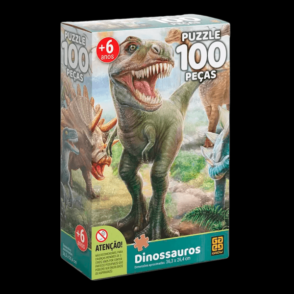 Quebra-cabeça 100 peças Dinossauros