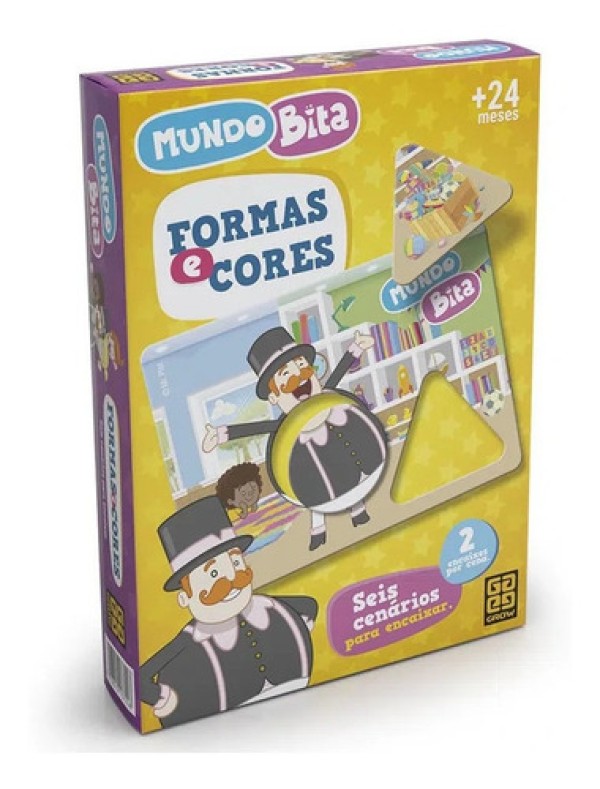Jogo de Encaixe - Formas e Cores - Mundo Bita - Grow