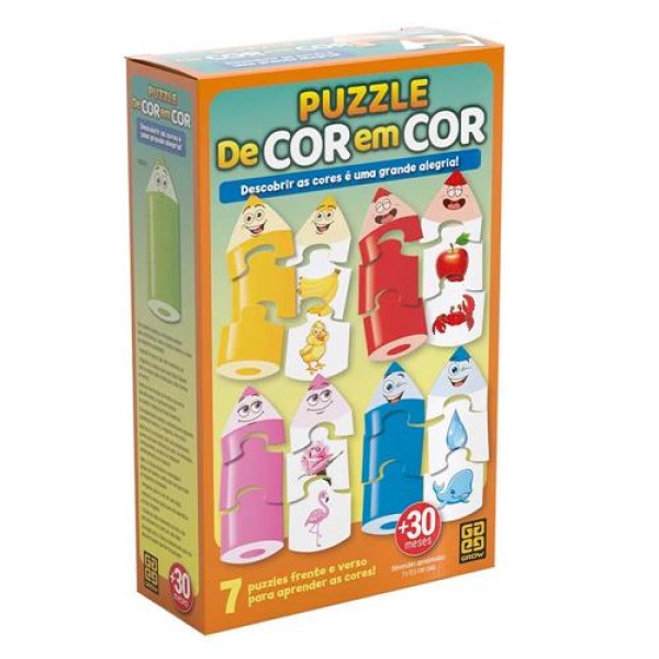 Encontraproduto.com.br - Puzzle De Cor em Cor - 03956 GROW